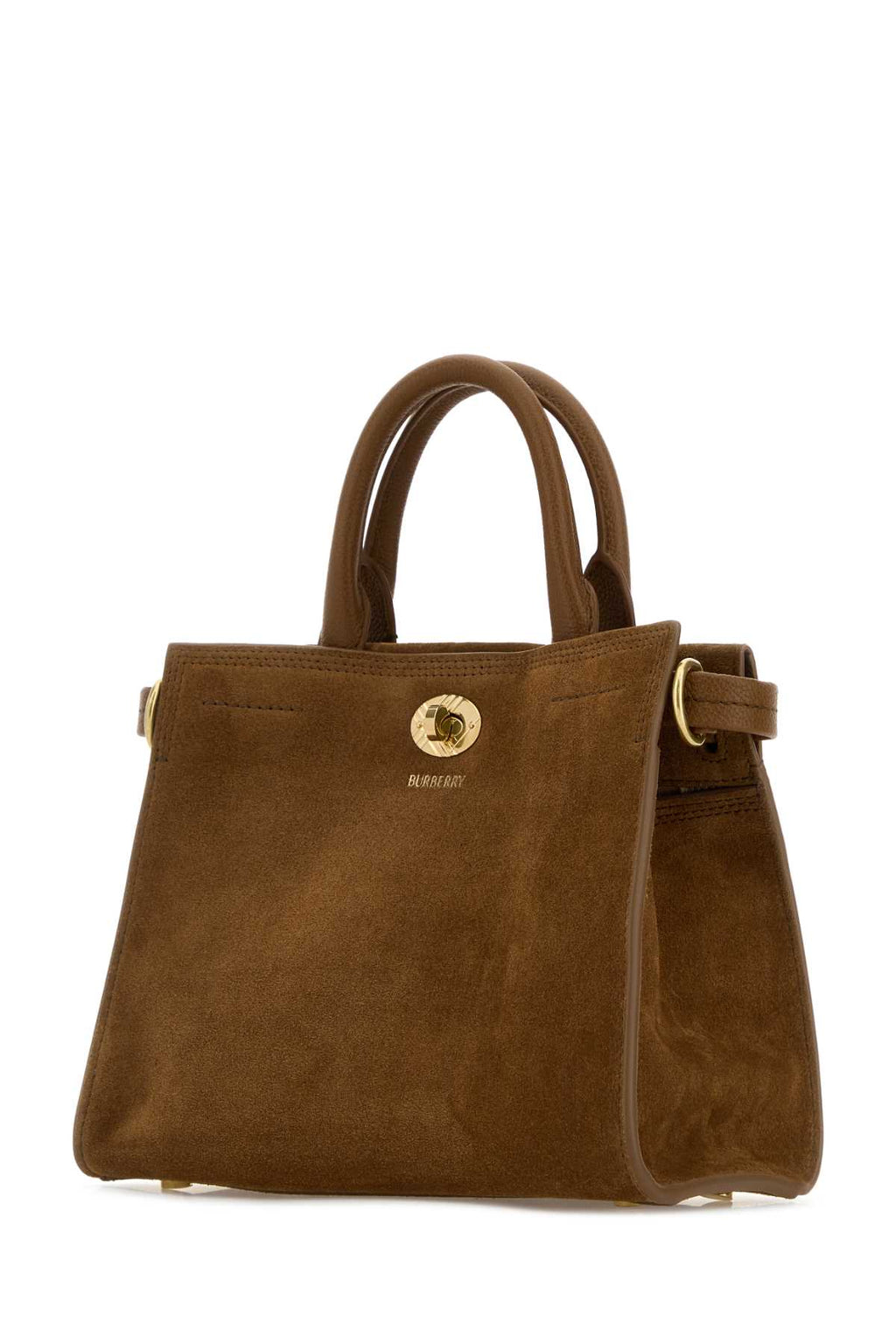 BURBERRY LL MN COTSWOLDS TOTE SUE For Women Exterior: 100% Calf Lining: 100% Calf Finishing: Golden metal