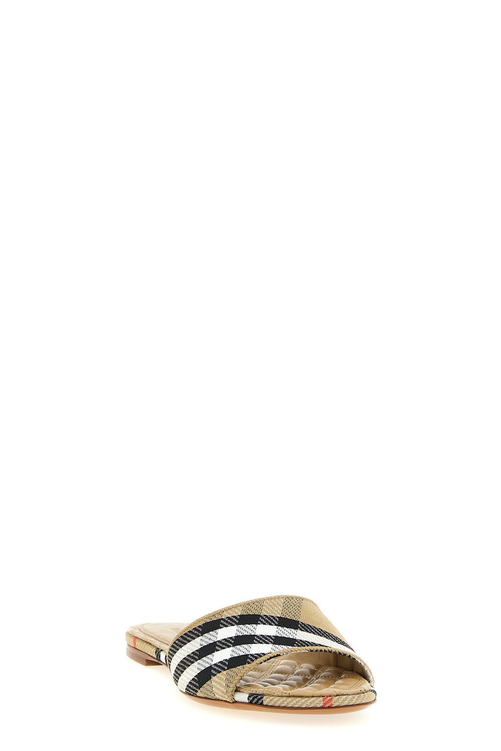 BURBERRY 'Sloane' slides For Women 77% polyester 21% cotton 2% polyamide
