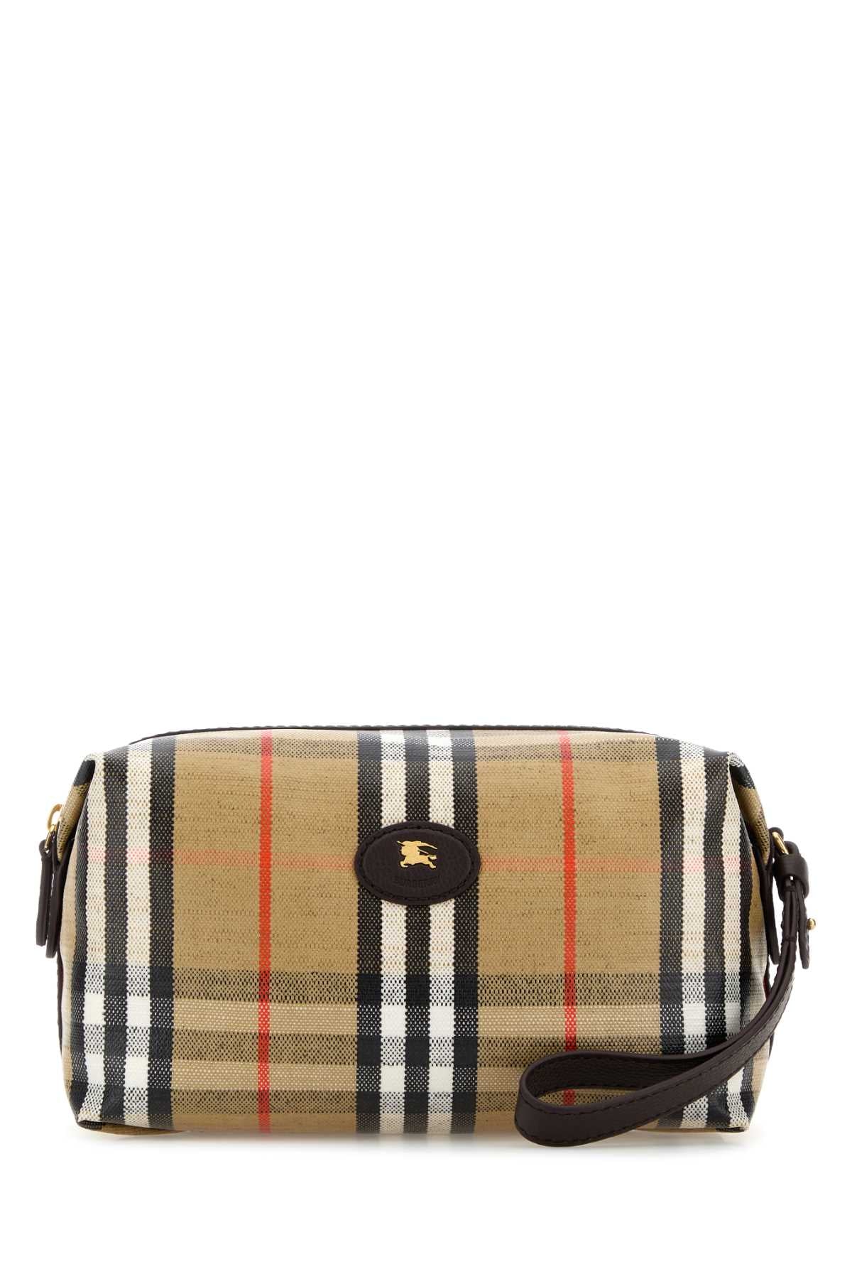 BURBERRY MS HIGHLANDS WASHBAG WWW For Men Exterior: 100% Fabric Finishing: Golden metal