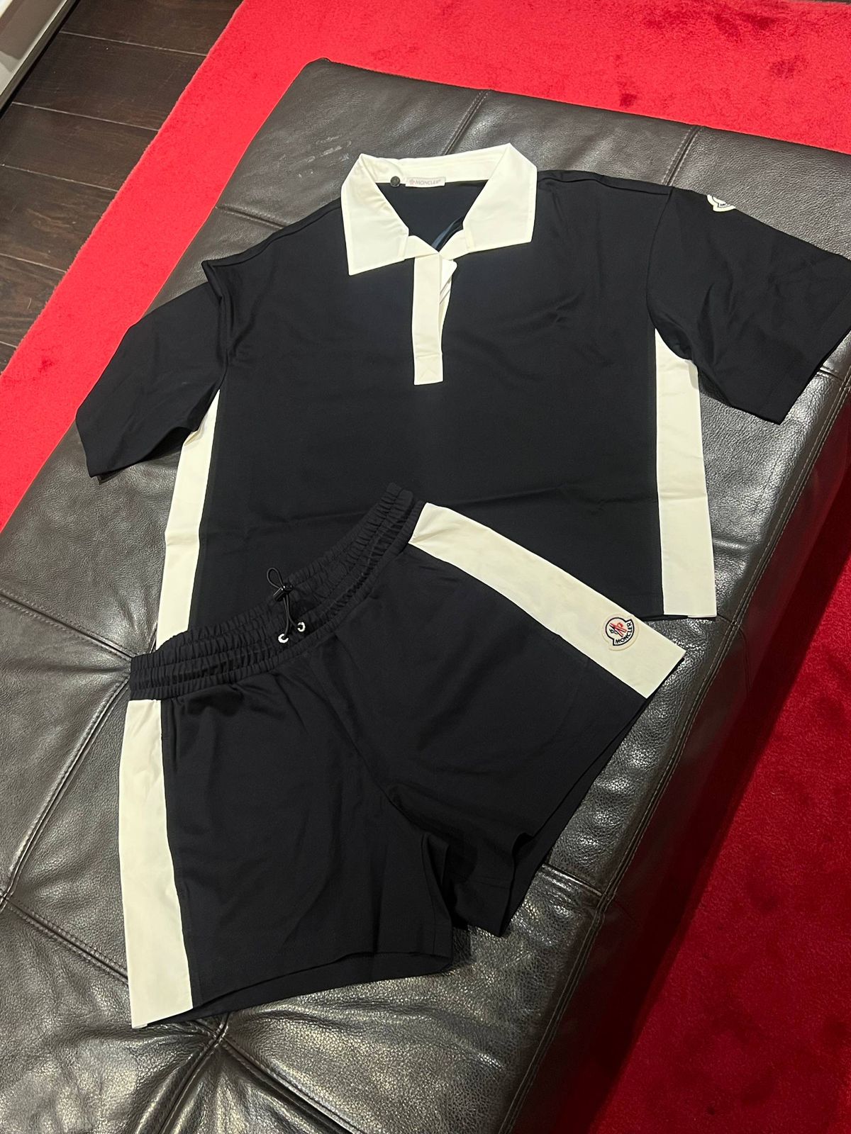 Moncler Colorblock Polo Shirt and Shorts Set