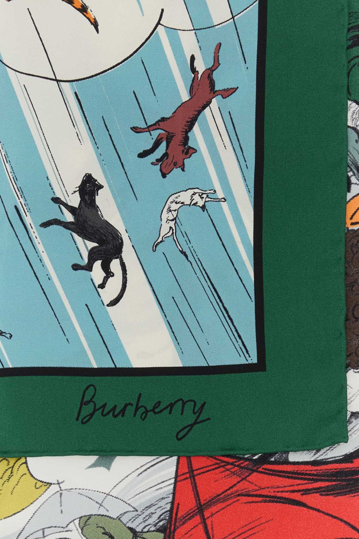 BURBERRY SS CATS AND DOGS SLK SQ For UNISEX Exterior: 100% Silk