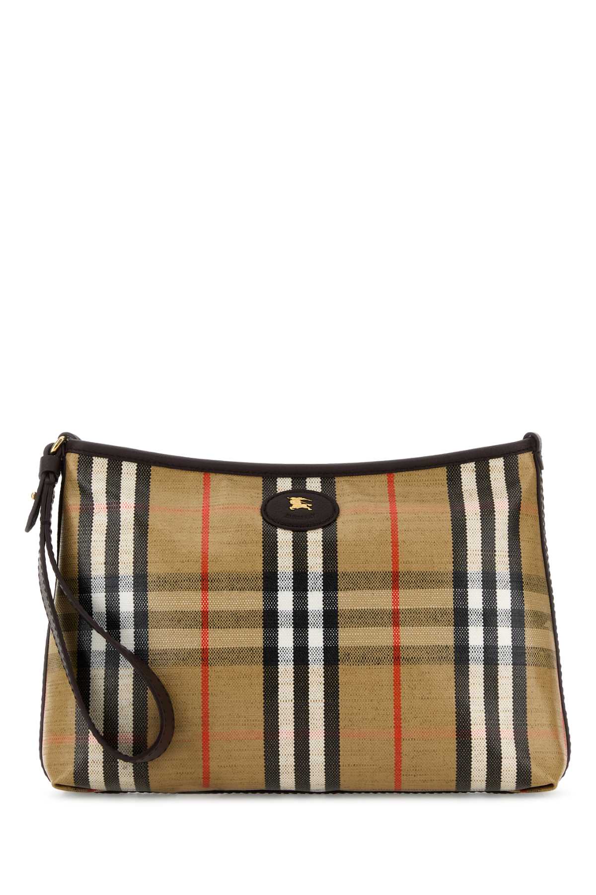 BURBERRY MS HIGHLANDS POUCH WWW For Men Exterior: 69% Cotton 21% Viscose 10% Linen Finishing: Golden metal