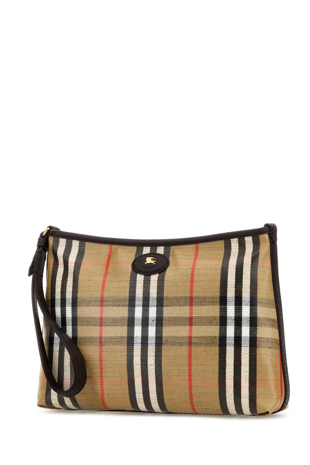 BURBERRY MS HIGHLANDS POUCH WWW For Men Exterior: 69% Cotton 21% Viscose 10% Linen Finishing: Golden metal
