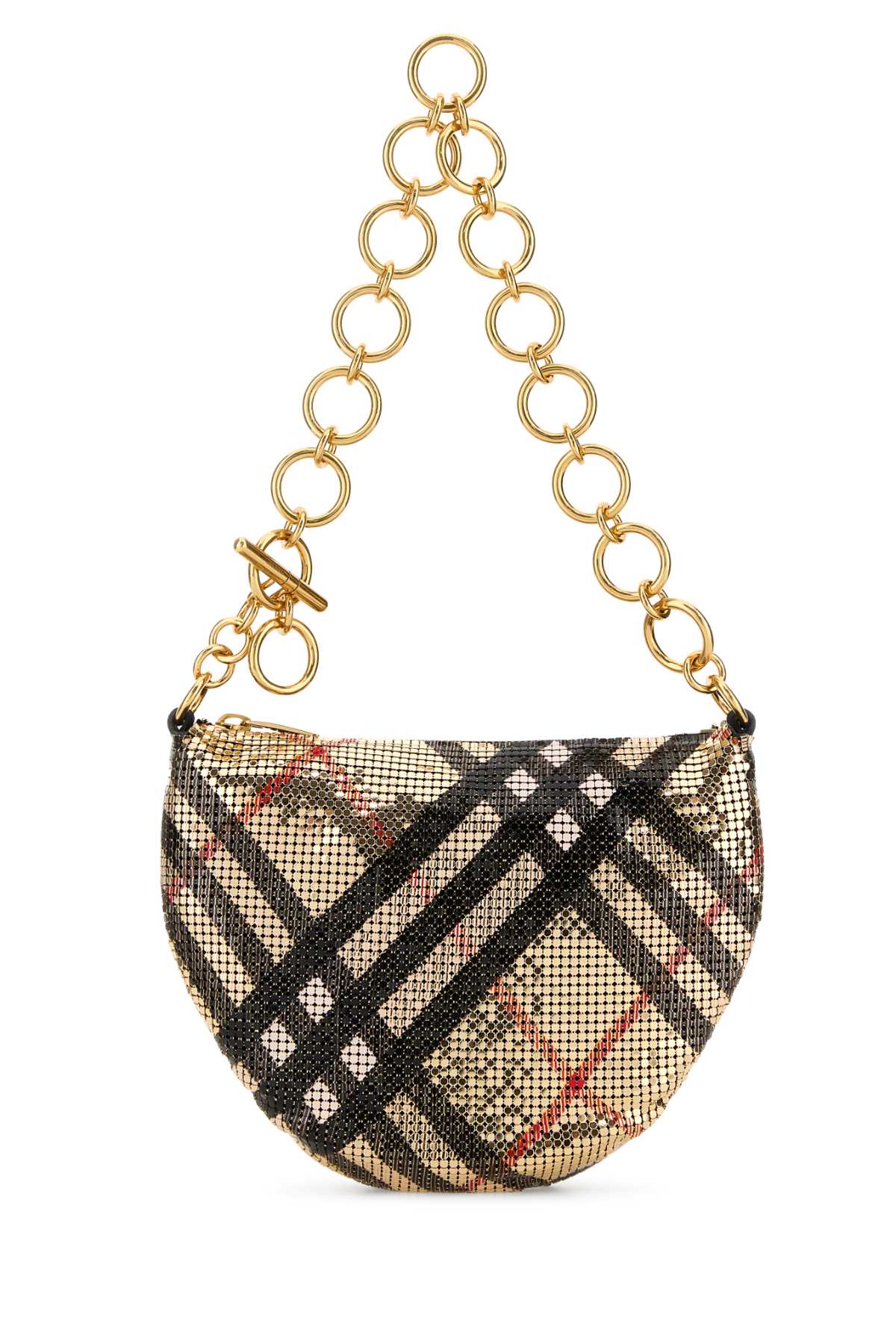 BURBERRY LS CHAINMAIL POUCH MXC For Women Exterior: 100% Metal Lining: 100% Calf Finishing: Golden metal