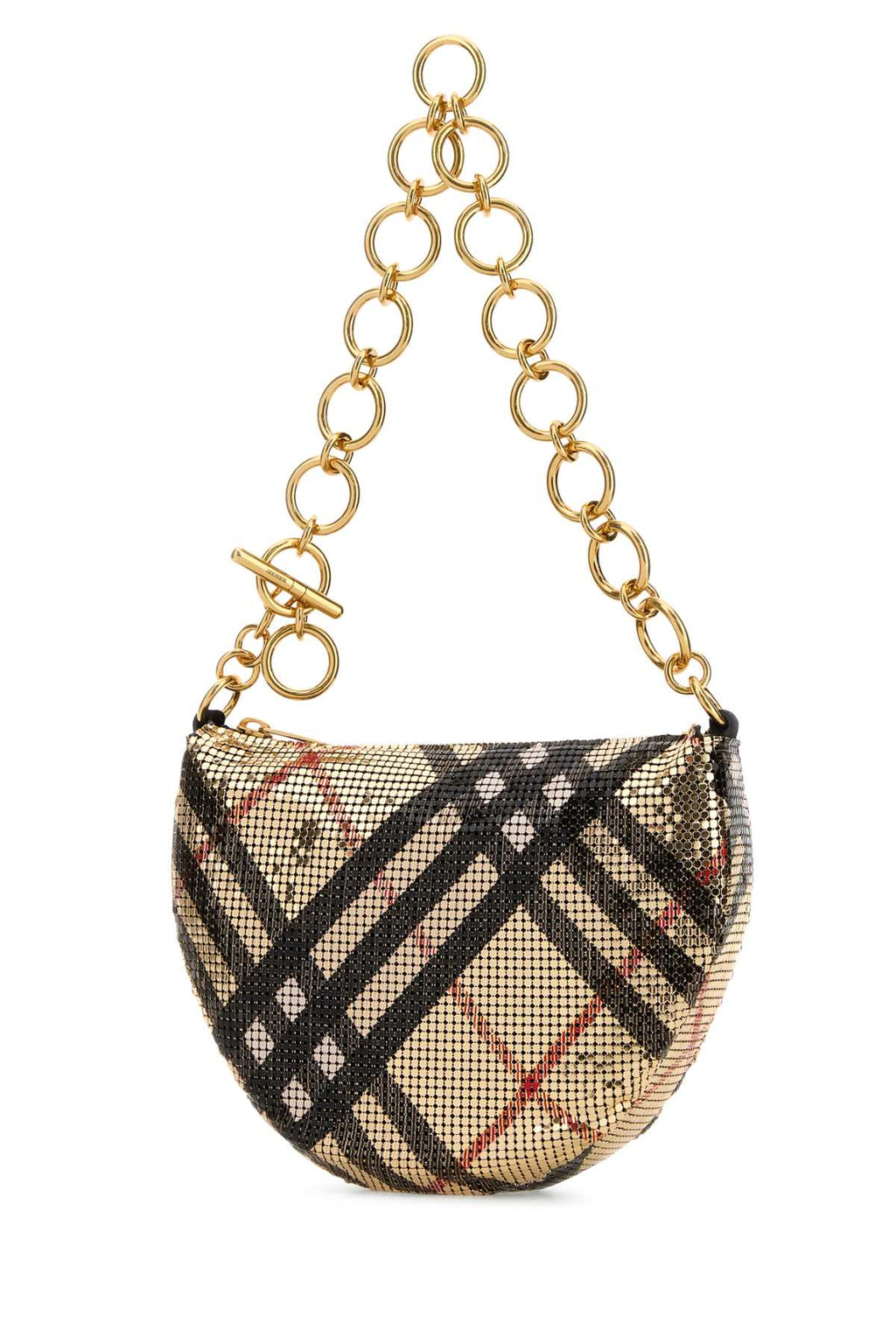 BURBERRY LS CHAINMAIL POUCH MXC For Women Exterior: 100% Metal Lining: 100% Calf Finishing: Golden metal