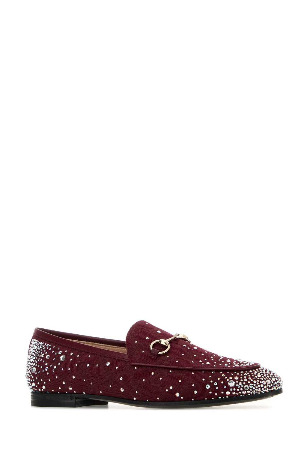 GUCCI 010-MOCASSIN For Women Exterior: 100% Fabric 100% Rhinestones Interior: 100% Leather Sole: Leather