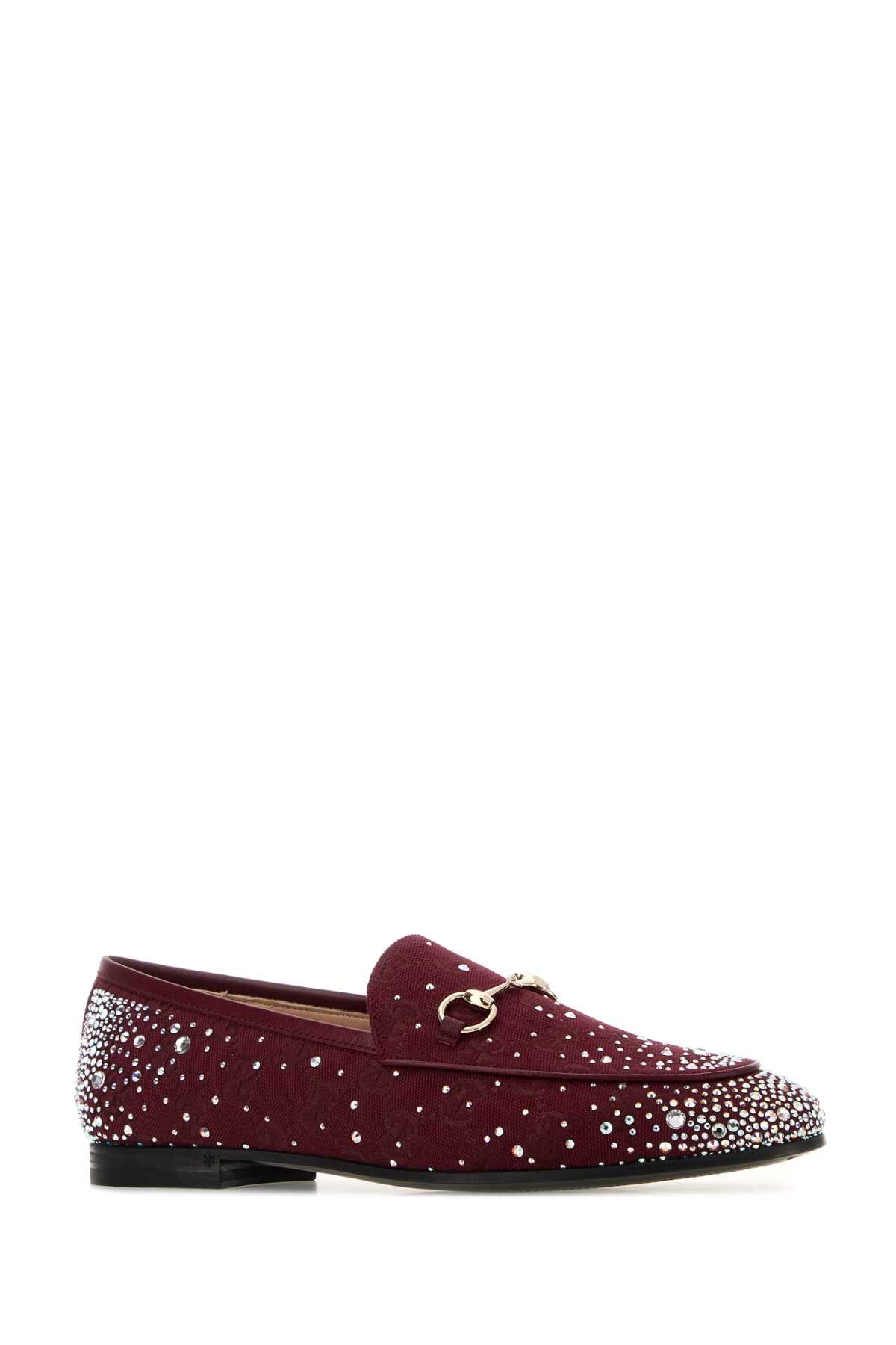 GUCCI 010-MOCASSIN For Women Exterior: 100% Fabric 100% Rhinestones Interior: 100% Leather Sole: Leather