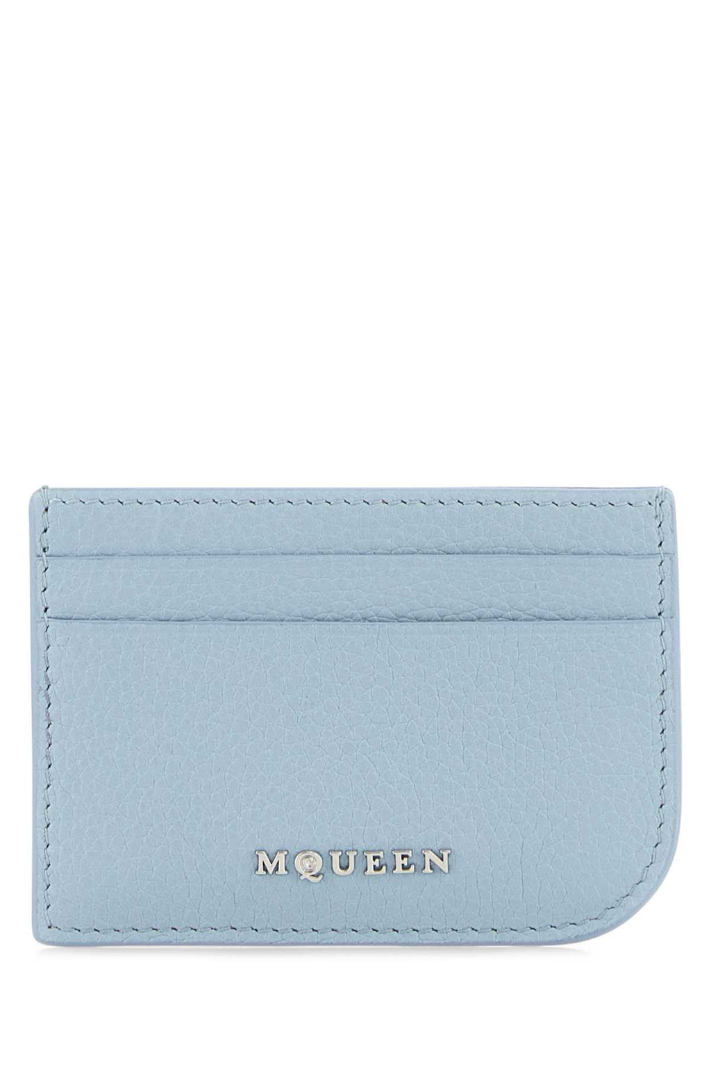 ALEXANDER MCQUEEN SLING CARD CASE For Men Exterior: 100% Leather Finishing: Silver metal