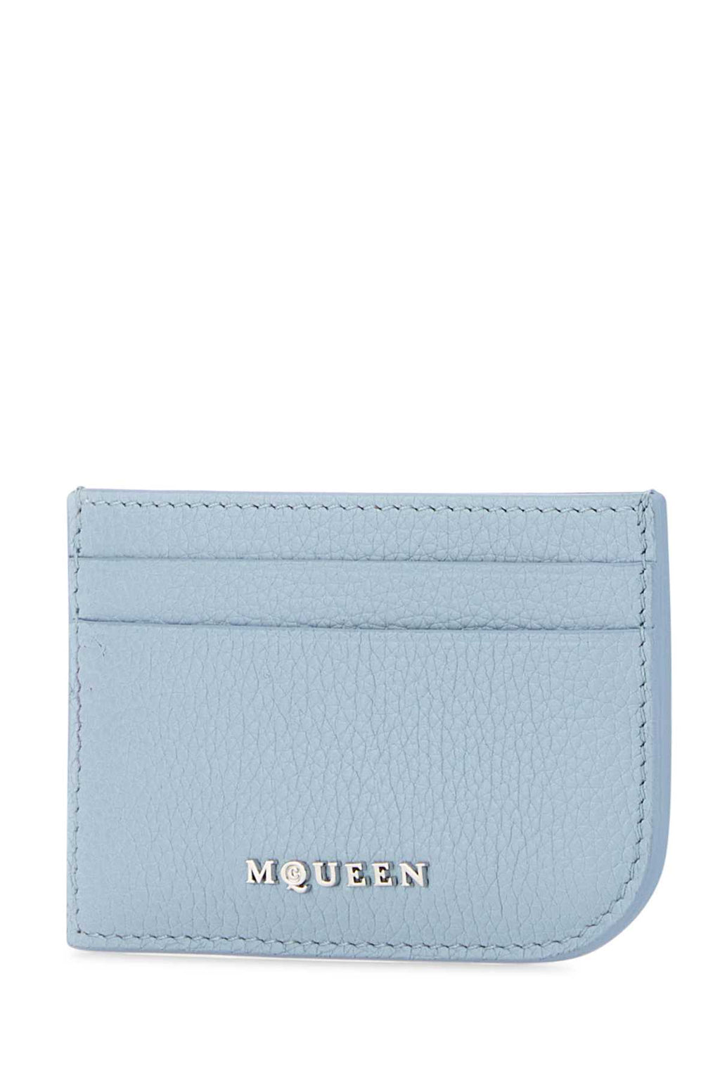 ALEXANDER MCQUEEN SLING CARD CASE For Men Exterior: 100% Leather Finishing: Silver metal