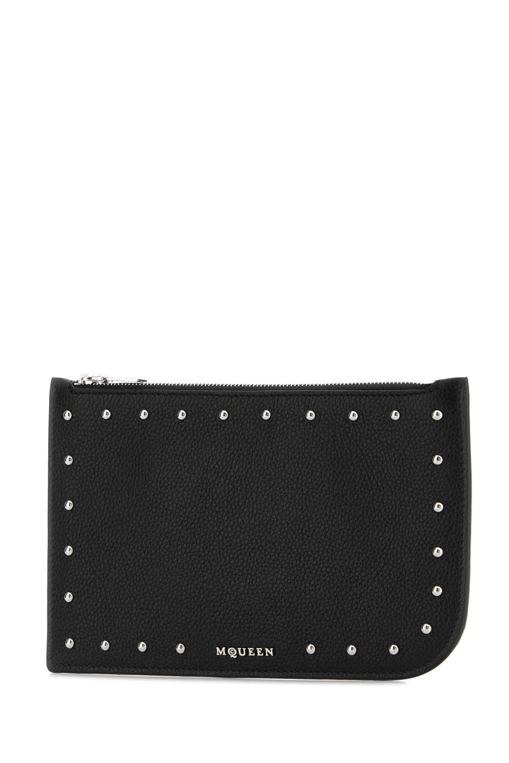 ALEXANDER MCQUEEN SLING ZIP POUCH For Men Exterior: 100% Leather Finishing: Silver metal