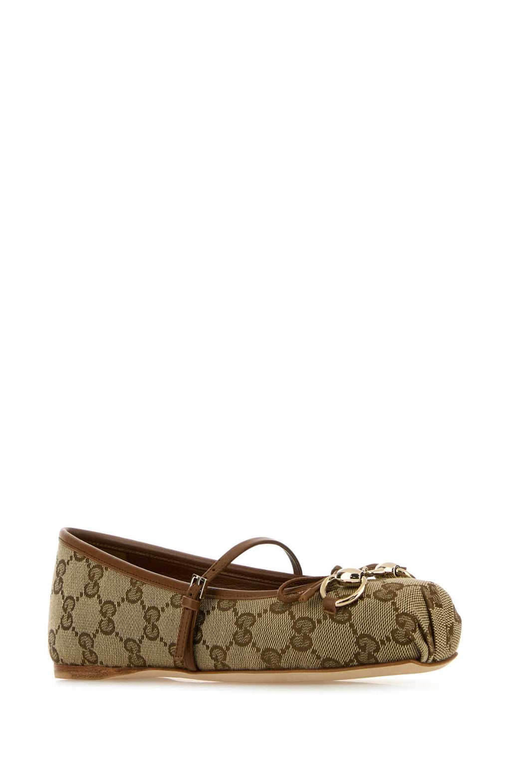 GUCCI GUCCI HORSEBIT BALLERINA For Women Exterior: 100% Fabric Interior: 100% Leather Sole: Leather