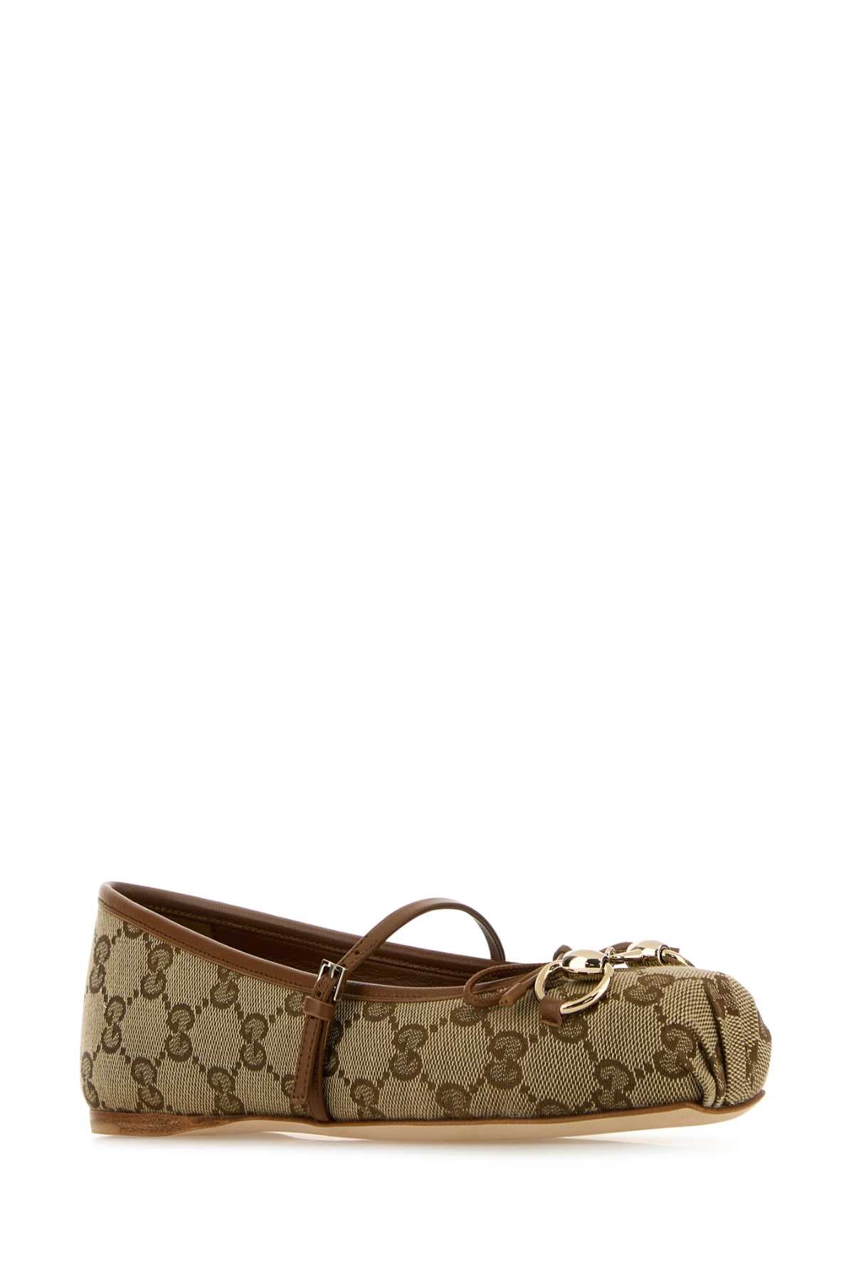 GUCCI GUCCI HORSEBIT BALLERINA For Women Exterior: 100% Fabric Interior: 100% Leather Sole: Leather