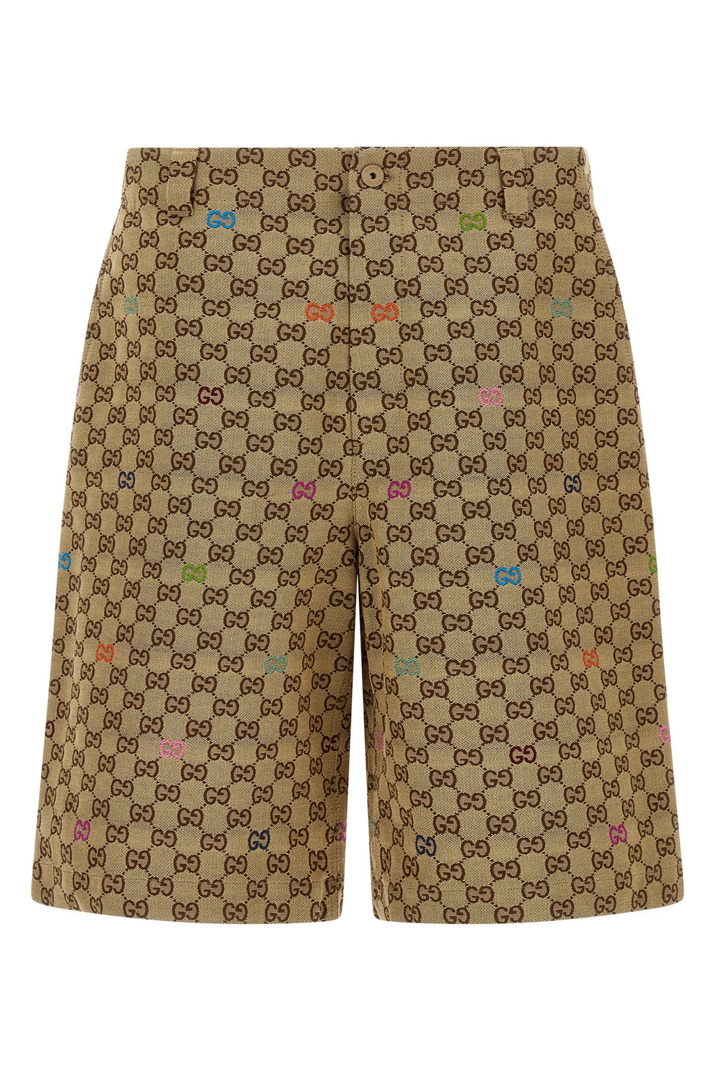 GUCCI Multicolor fil coupé bermuda shorts For Men 100% cotton