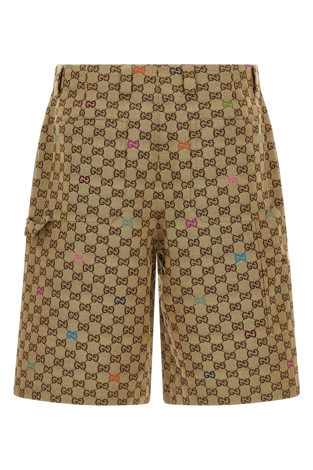 GUCCI Multicolor fil coupé bermuda shorts For Men 100% cotton