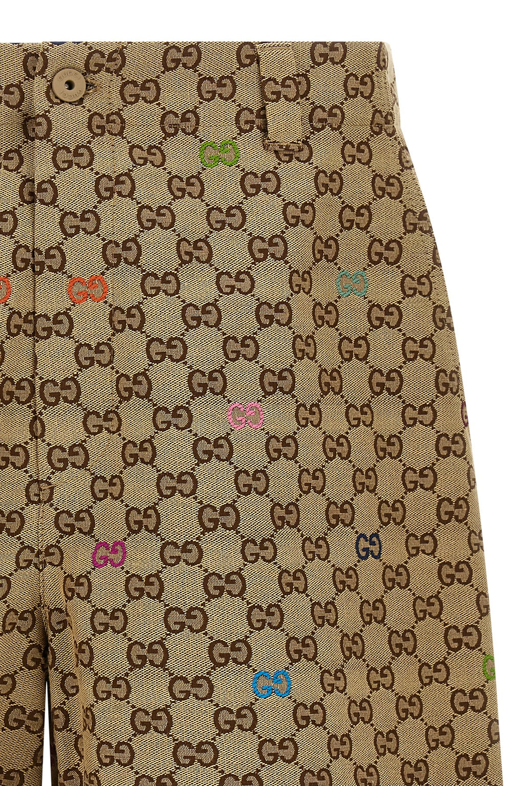 GUCCI Multicolor fil coupé bermuda shorts For Men 100% cotton