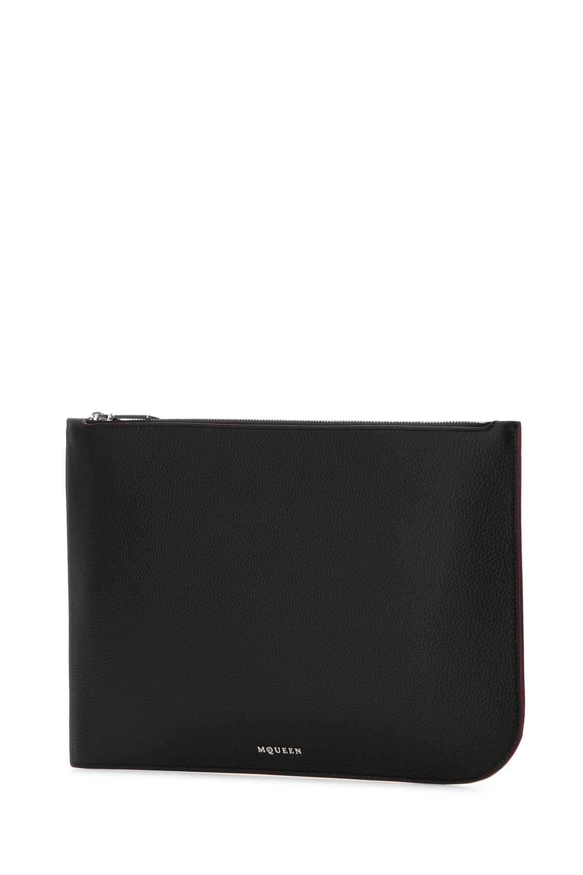 ALEXANDER MCQUEEN L SLING ZIP POUCH For Men Exteiror: 100% Calf Lining: 100% Leather Finishing: Silver metal