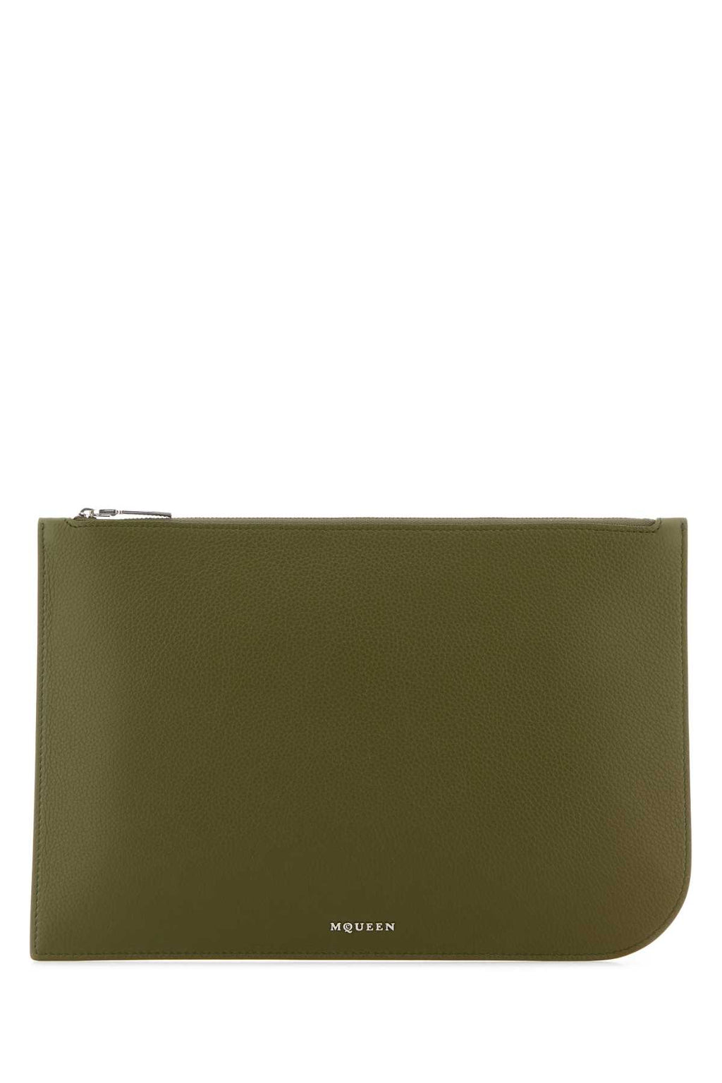 ALEXANDER MCQUEEN L SLING ZIP POUCH For Men Exteiror: 100% Calf Lining: 100% Leather Finishing: Silver metal