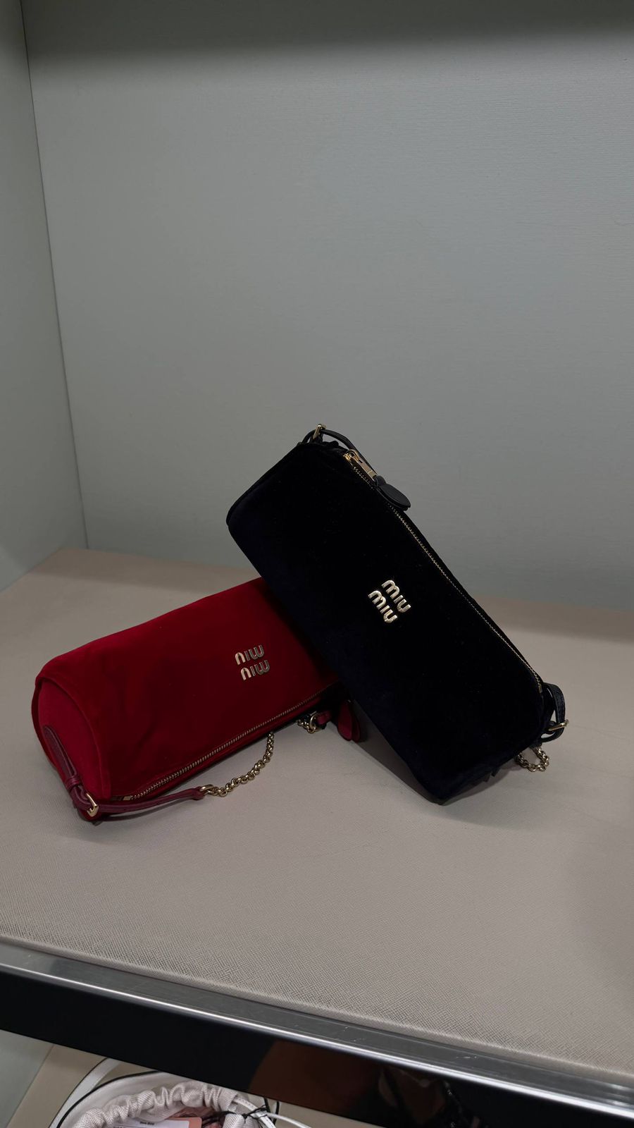 Velvet Cylinder Bag