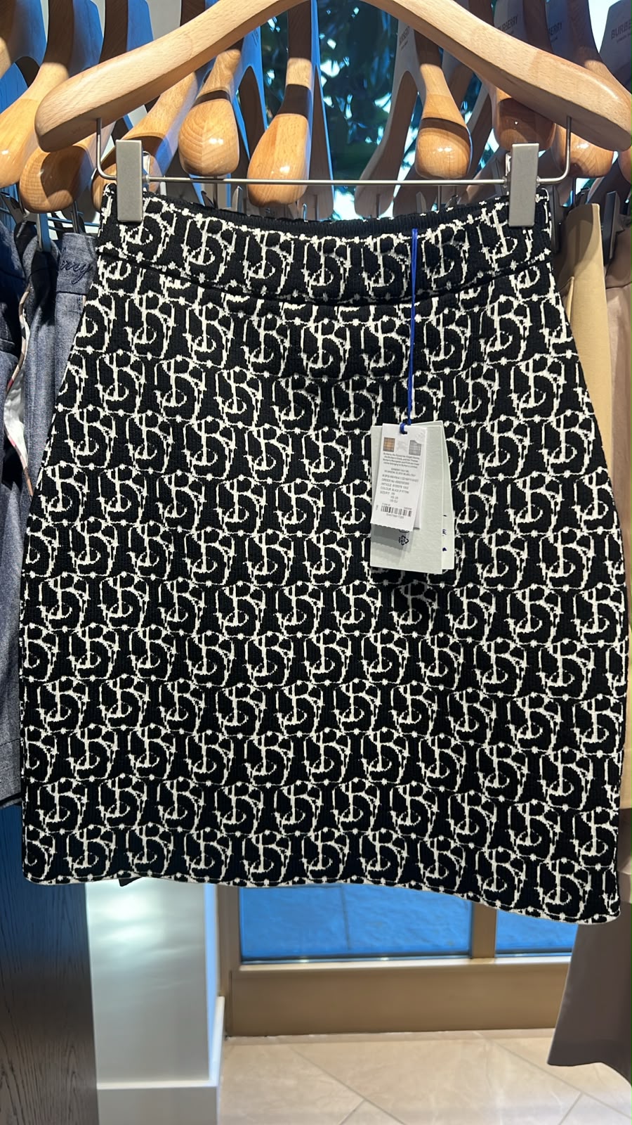 Monogram Motif Knitted Mini Skirt