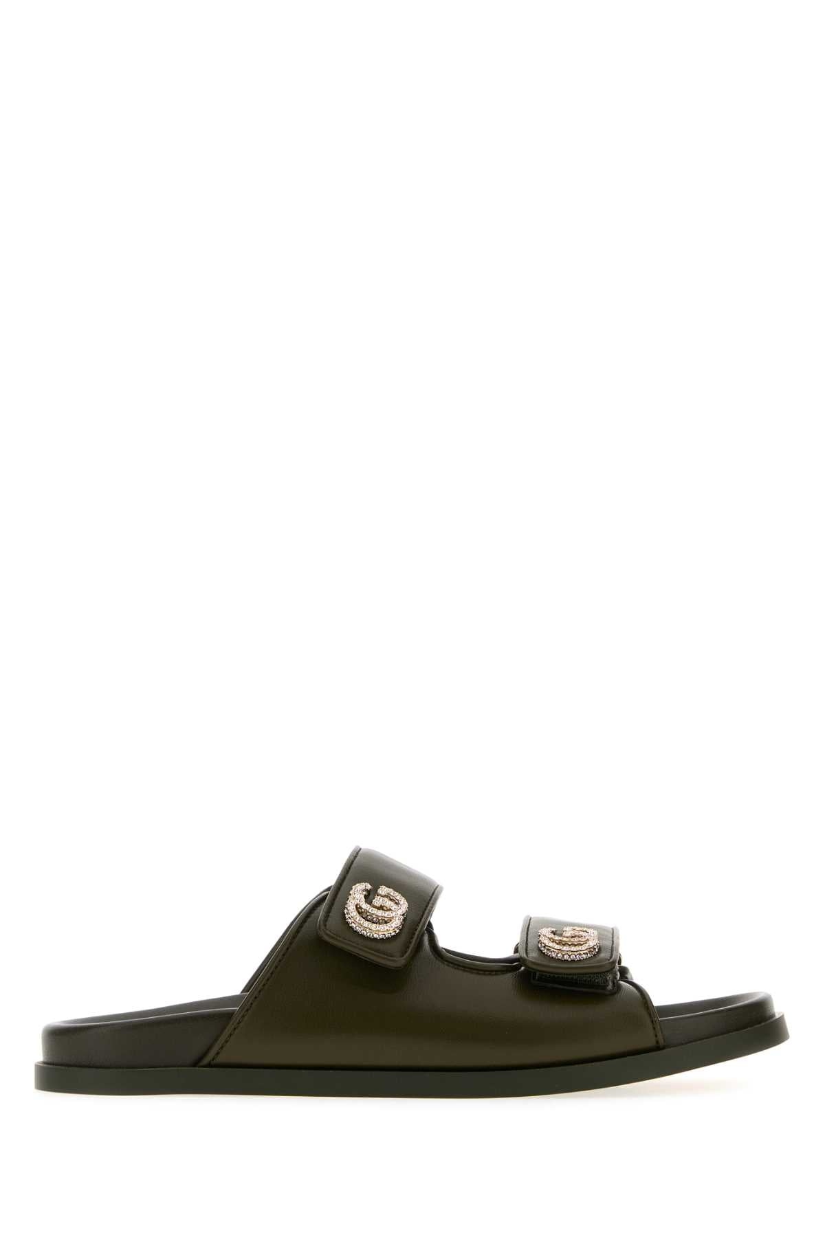 GUCCI WNEWMARMONTGG SLD LTHW/CRYSTGG For Women Exterior: 100% Leather Interior: 100% Leather Sole: Rubber