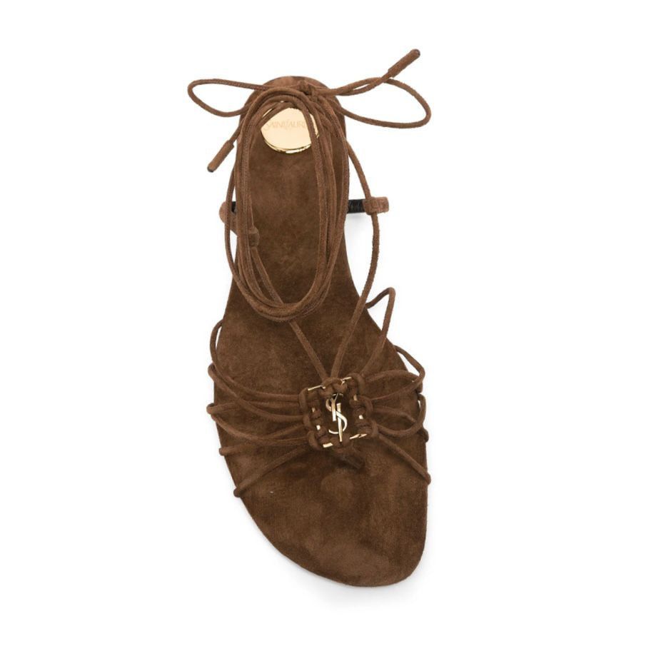 Cassandra Lace-Up Sandals in Suede