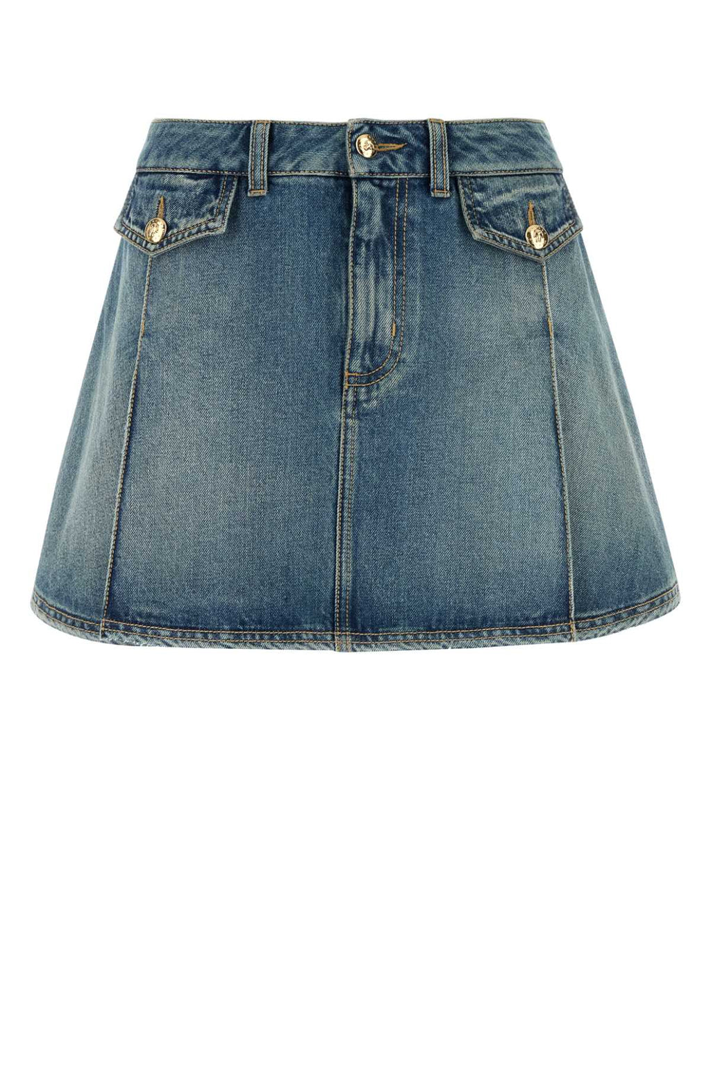 ALEXANDER MCQUEEN DENIM SKIRT*4 For Women Exterior: 100% Cotton