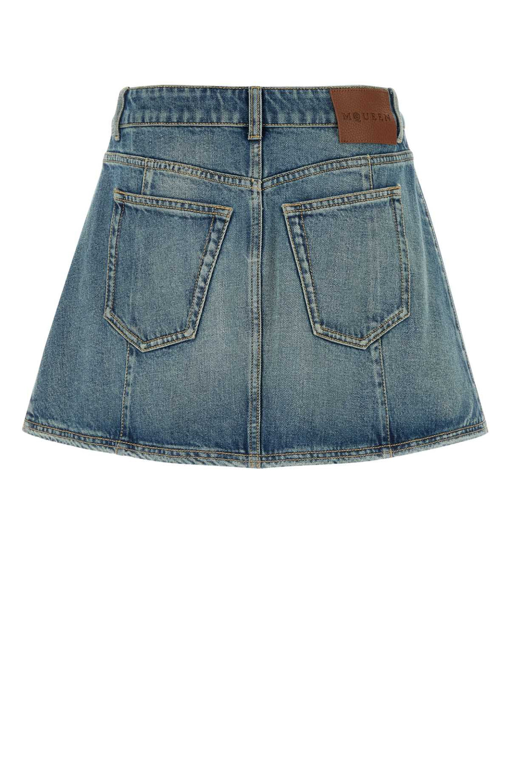 ALEXANDER MCQUEEN DENIM SKIRT*4 For Women Exterior: 100% Cotton