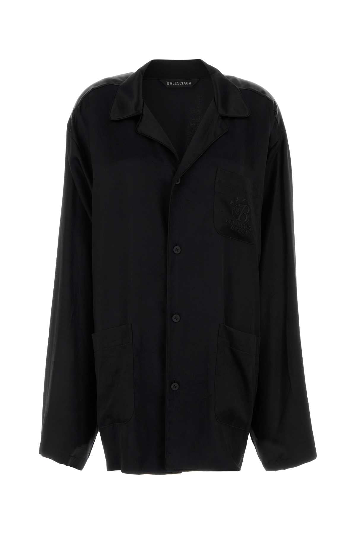 BALENCIAGA PYJAMA SHIRT For Women Exterior: 52% Viscose 48% Cupro