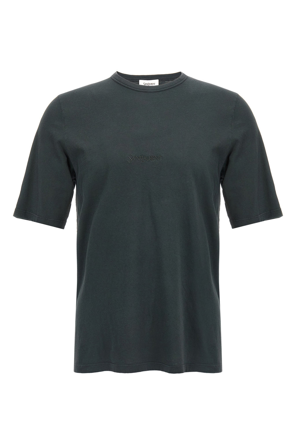 SAINT LAURENT Logo embroidery t-shirt For Men 100% cotton