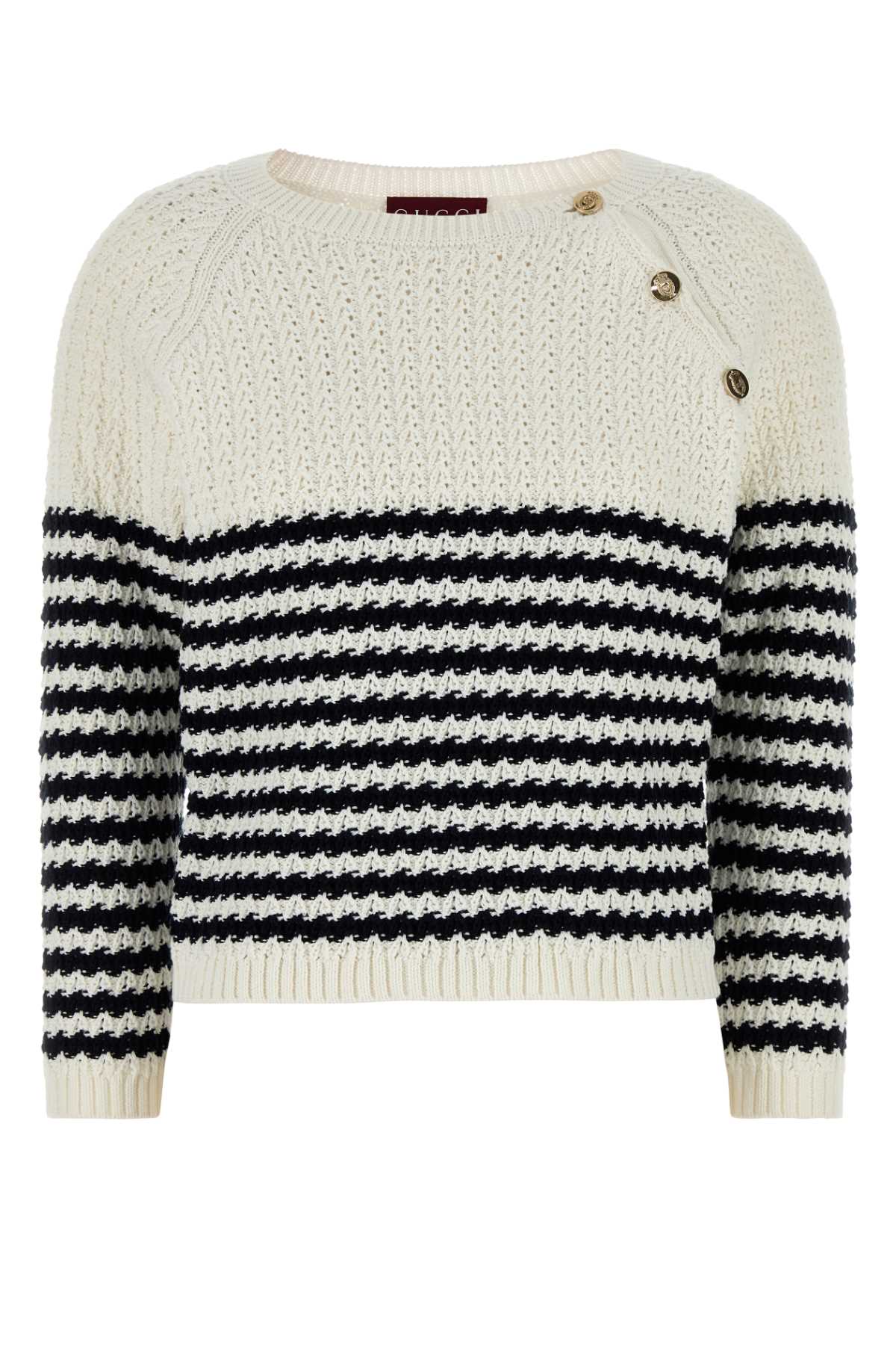 GUCCI L/S CW/NK TOP For Women Exterior: 100% Cotton