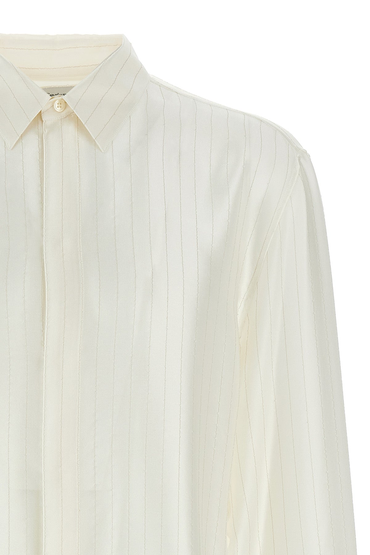 SAINT LAURENT Striped shirt For Men 98% silk, 2% polyester