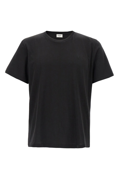 SAINT LAURENT 'Cassandre' embroidery t-shirt For Men 100% cotton