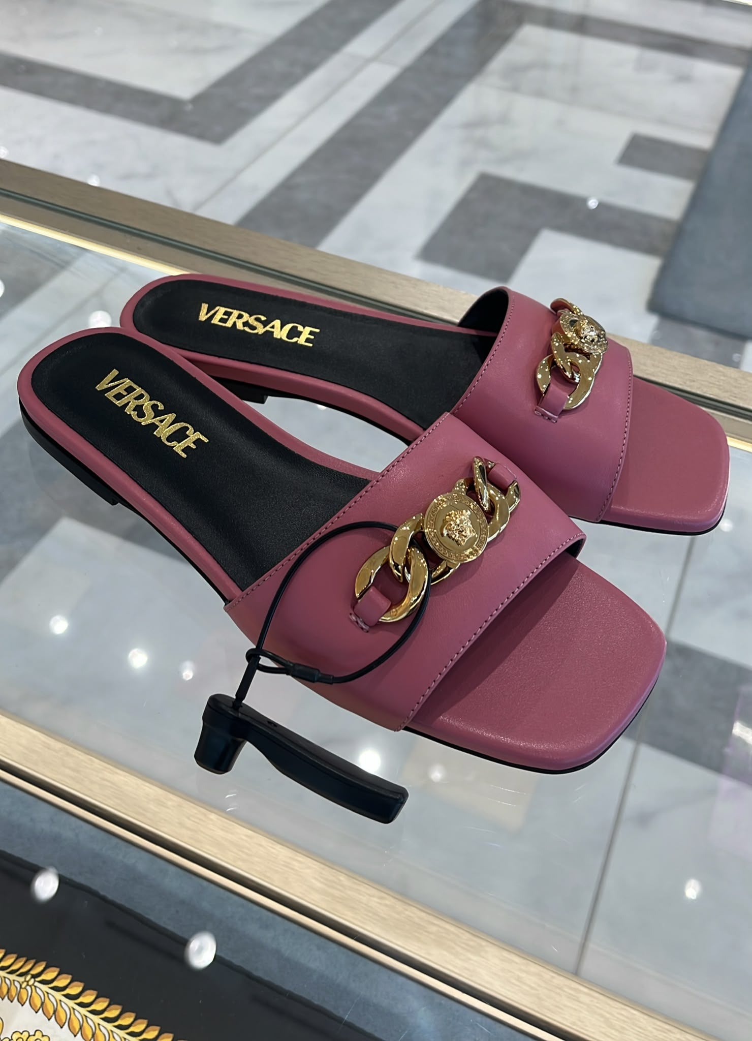 Medusa Chain Slide Sandals