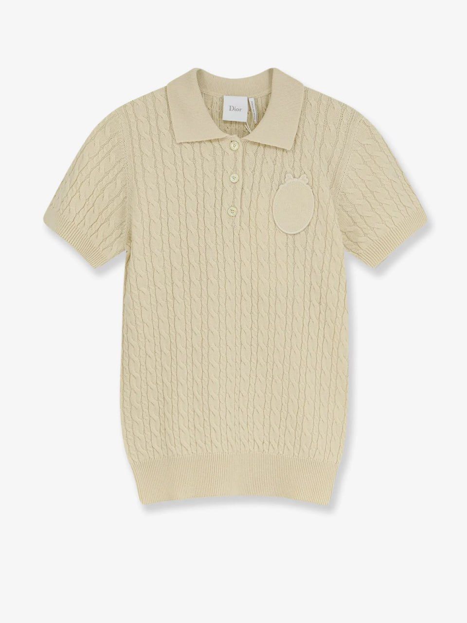Cable-Knit Polo Shirt