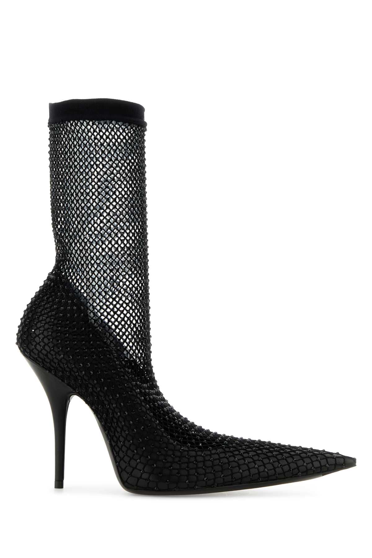 BALENCIAGA AVENUE P.NET H110 For Women Exterior: 100% Nappa leather 100% Fabric 100% Rhinestones Interior: 100% Leather Sole: Leather