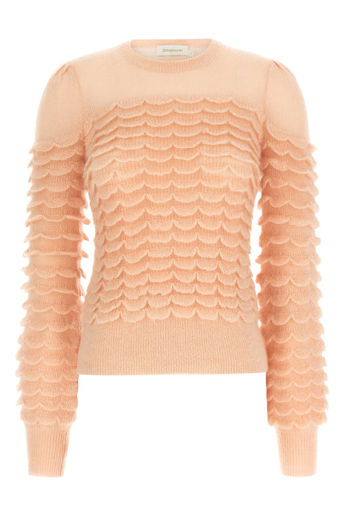 ZIMMERMANN 'Hypnotic Scallop' sweater For Women 50% mohair wool 34% polyamide 16% wool