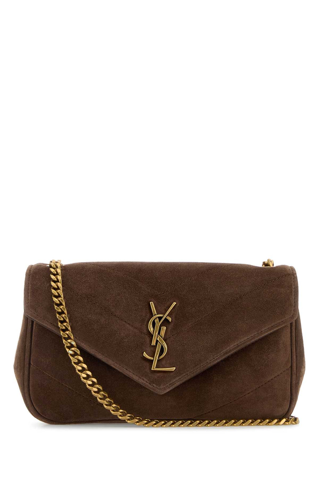 SAINT LAURENT YSL PW MINI LOU LOU For Women Exterior: 100% Suede Lining: 100% Fabric Finishing: Antiqued golden metal