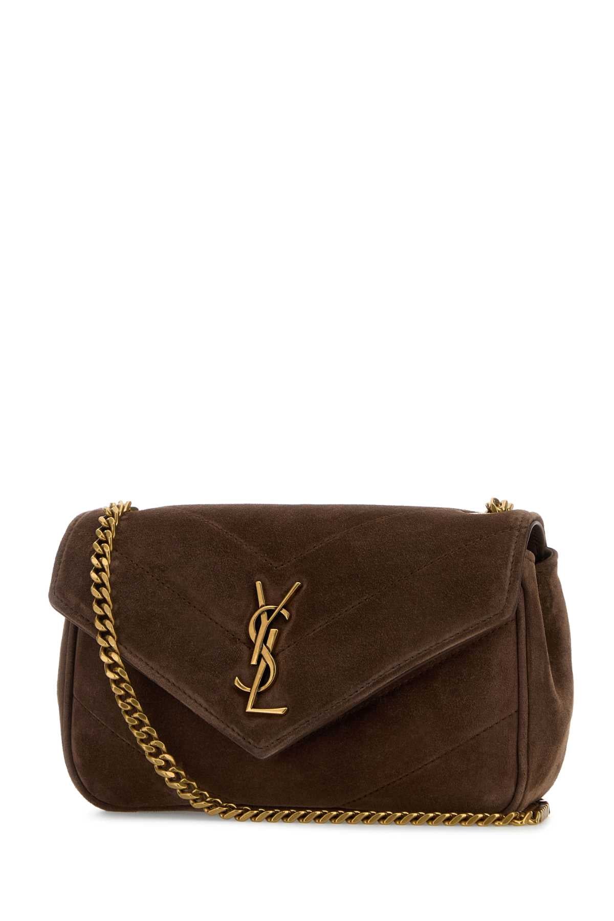 SAINT LAURENT YSL PW MINI LOU LOU For Women Exterior: 100% Suede Lining: 100% Fabric Finishing: Antiqued golden metal