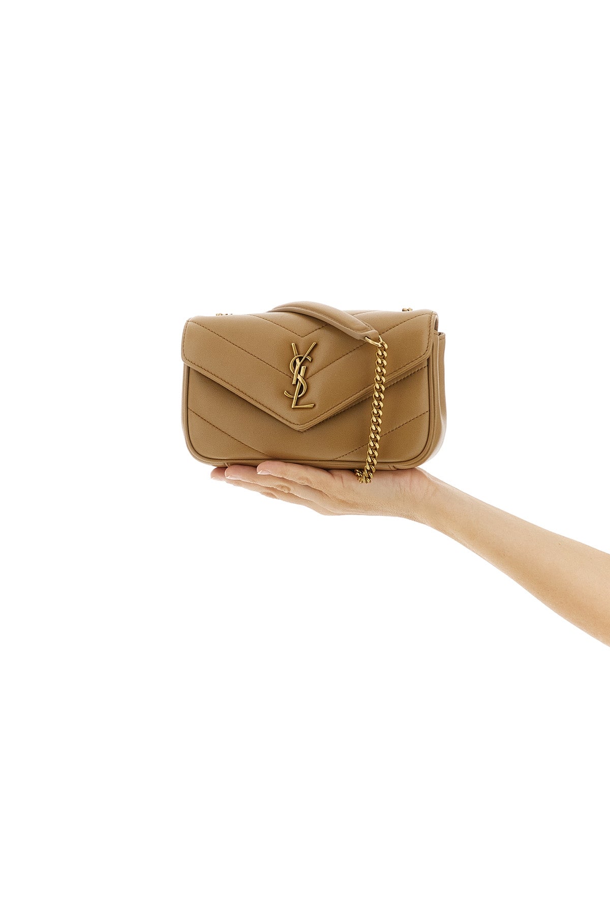 SAINT LAURENT 'Loulou' mini crossbody bag For Women 100% lamb leather (Ovis Aries)