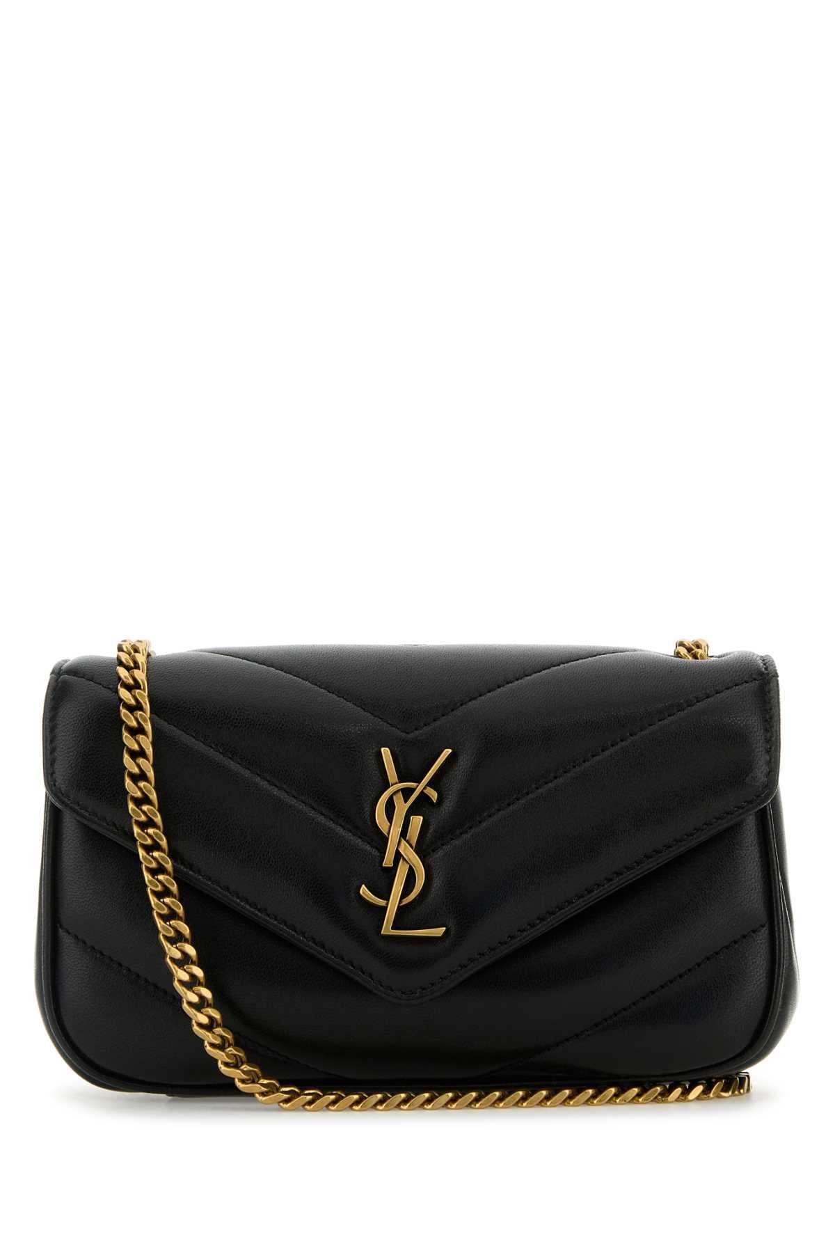 SAINT LAURENT YSL PW MINI LOU LOU For Women Exterior: 100% Lamb Lining: 100% Leather Finishing: Antiqued golden brass