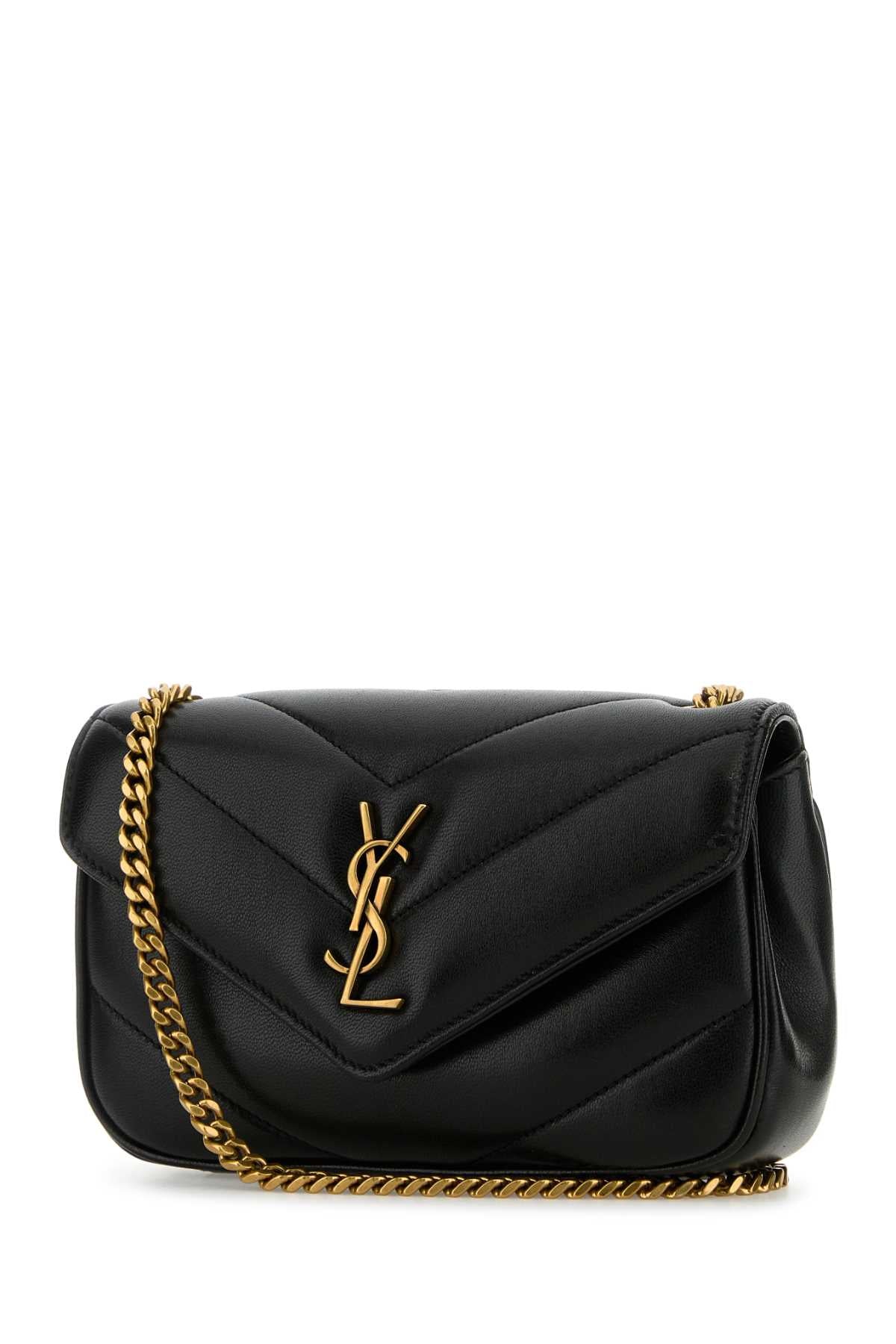SAINT LAURENT YSL PW MINI LOU LOU For Women Exterior: 100% Lamb Lining: 100% Leather Finishing: Antiqued golden brass