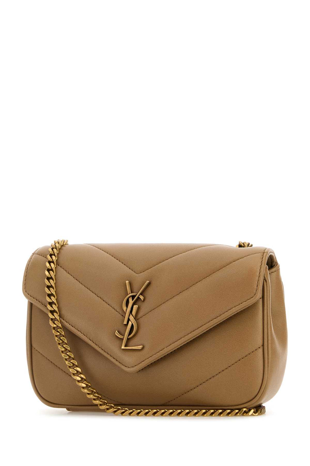 SAINT LAURENT YSL PW MINI LOU LOU For Women Exterior: 100% Lamb Lining: 100% Leather Finishing: Antiqued golden brass