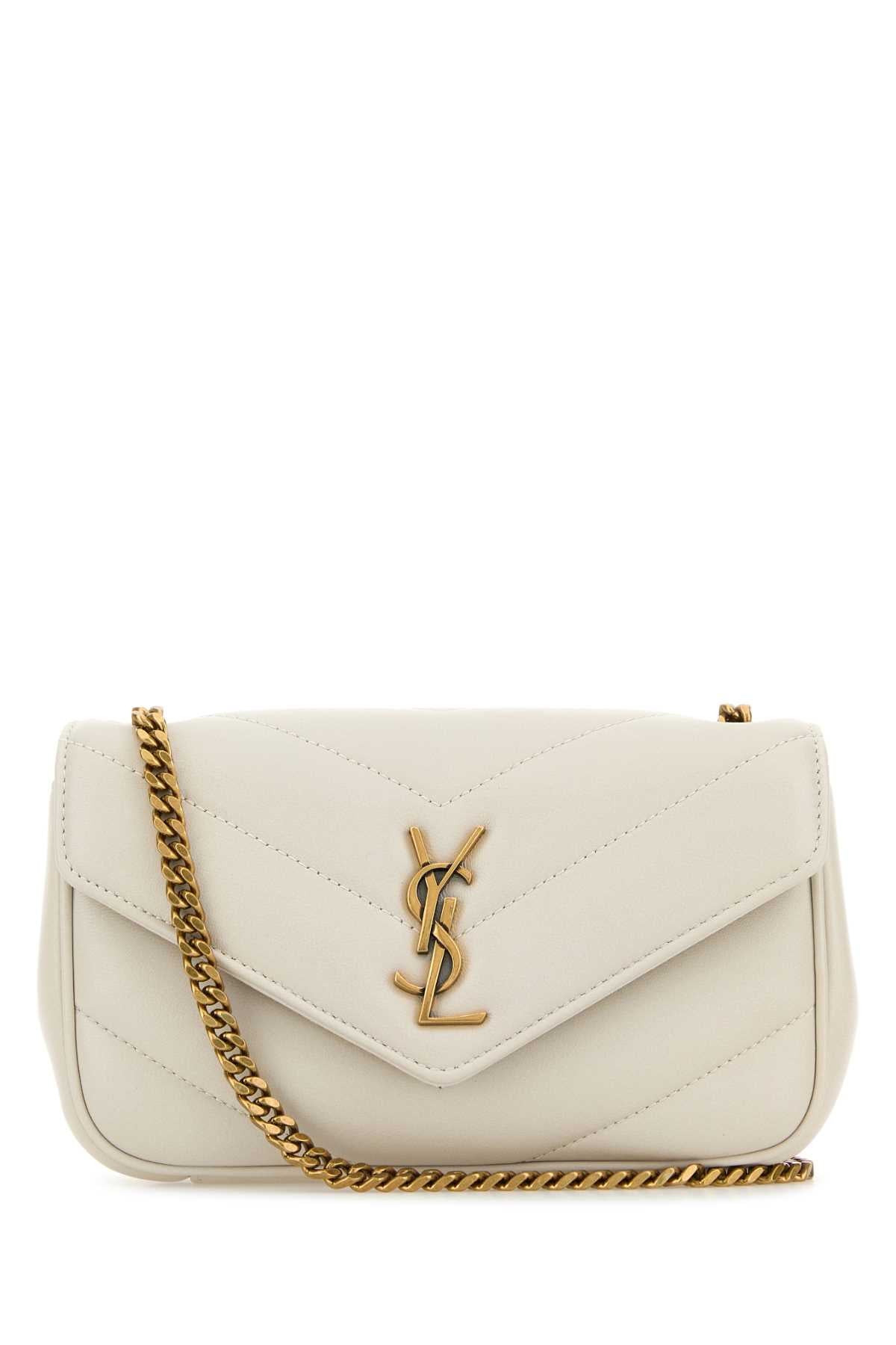 SAINT LAURENT YSL PW MINI LOU LOU For Women Exterior: 100% Lamb Lining: 100% Leather Finishing: Antiqued golden brass