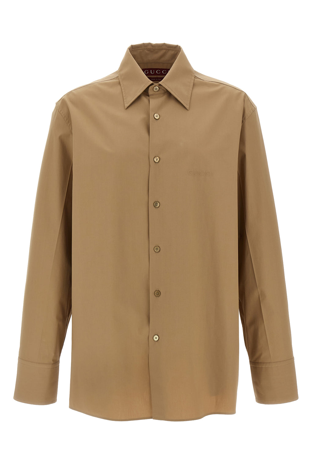 GUCCI Embossed logo shirt For Men 100% cotton
