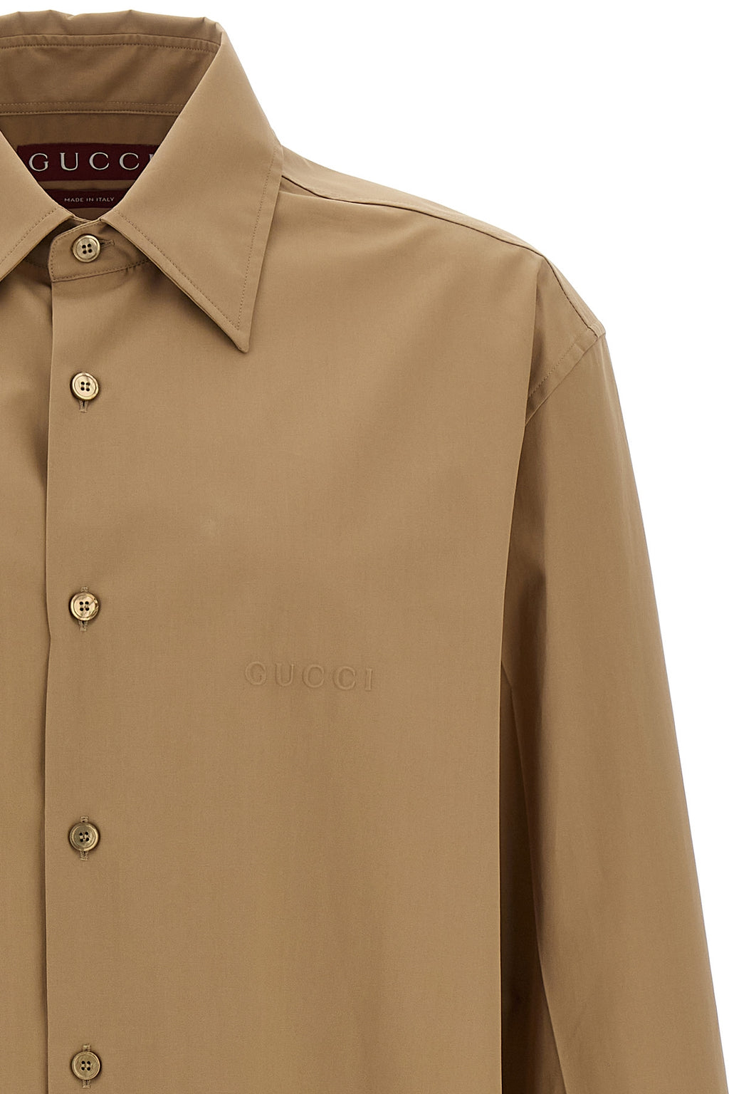 GUCCI Embossed logo shirt For Men 100% cotton