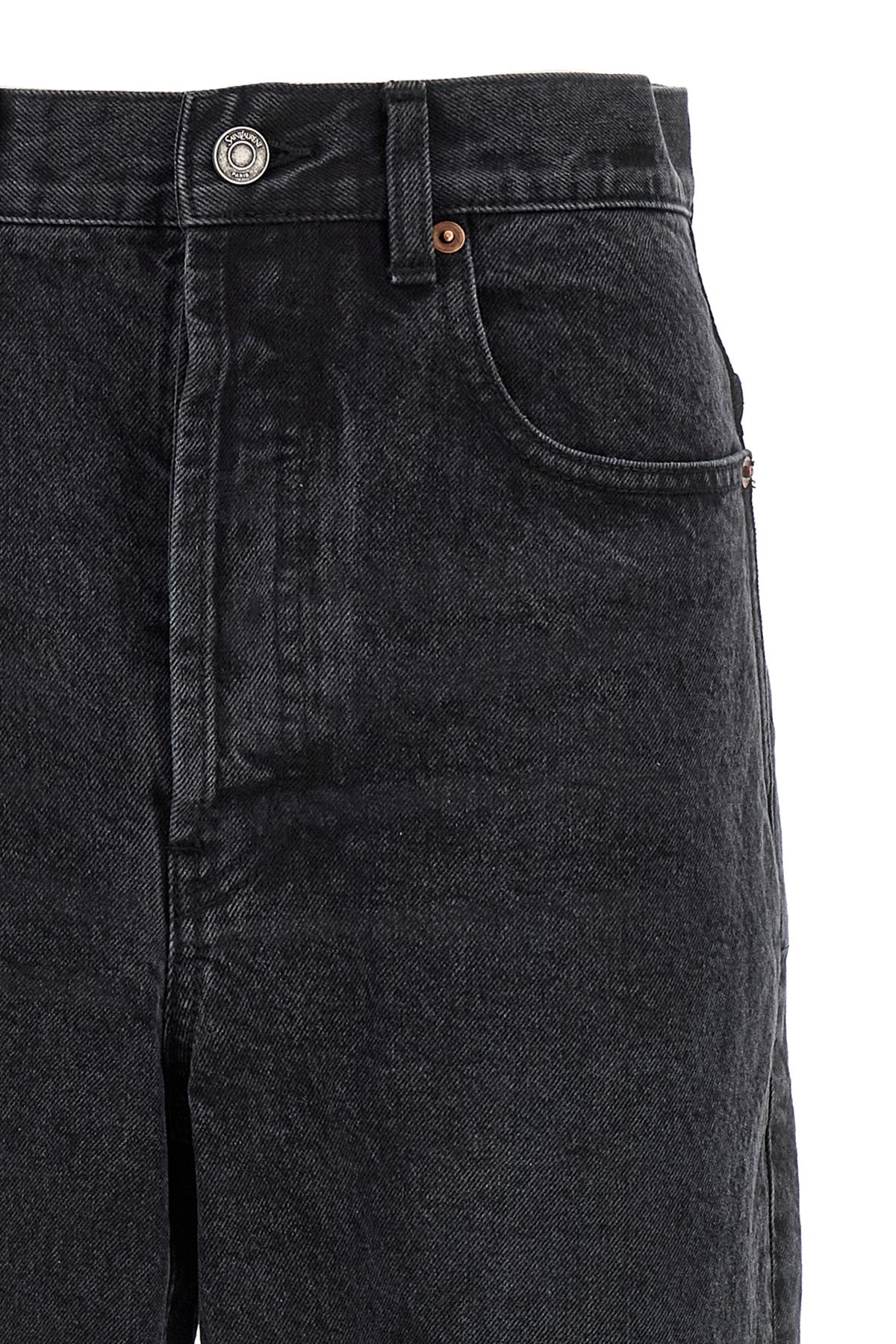 SAINT LAURENT Used effect jeans For Women 100% cotton