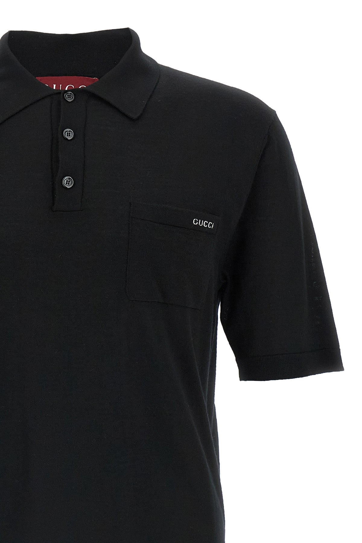 GUCCI 'Intarsio Gucci' polo shirt For Men 100% wool