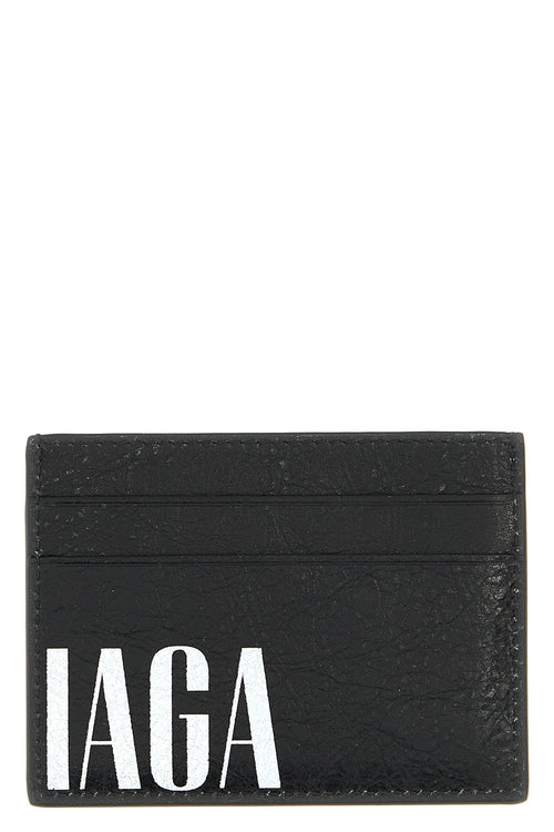 BALENCIAGA 'Editor' card holder For Men 100% lamb leather (Ovis Aries)