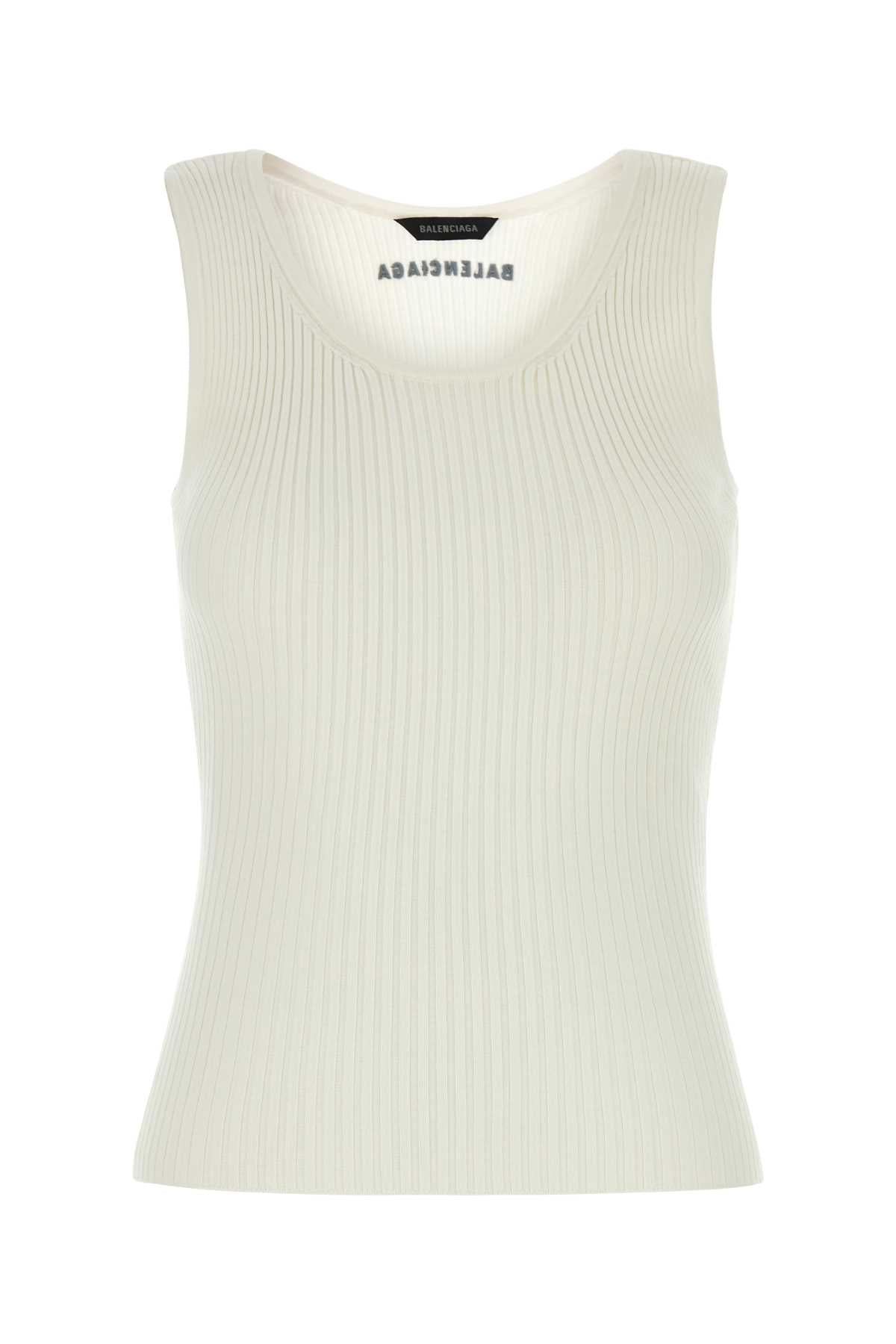 BALENCIAGA TANK TOP For Women Exterior: 90% Wool 8% Nylon 2% Elastane