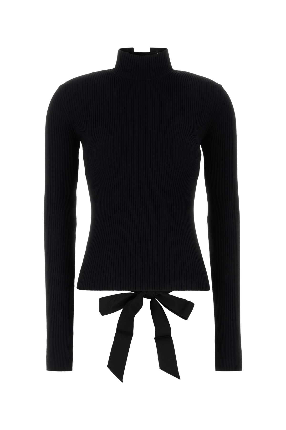 BALENCIAGA LACE TURTLENECK For Women Exterior: 65% Viscose 21% Nylon 12% Polyester 2% Elastane